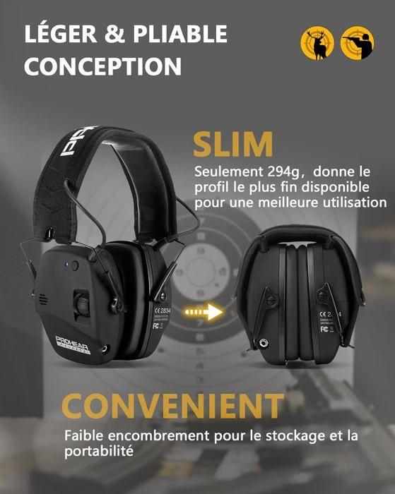 PROHEAR 030 Cuffie Bluetooth da Tiro Antirumore Cuscinetti Auricolari Sostituibili, SNR 27dB, NRR 22dB, Riduttore Elettronico di Rumore