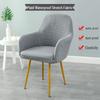Nordic Universal Half-Round Computer Chair Cover with Armrests - Full Coverage for Dining and Curved Leather Chairs