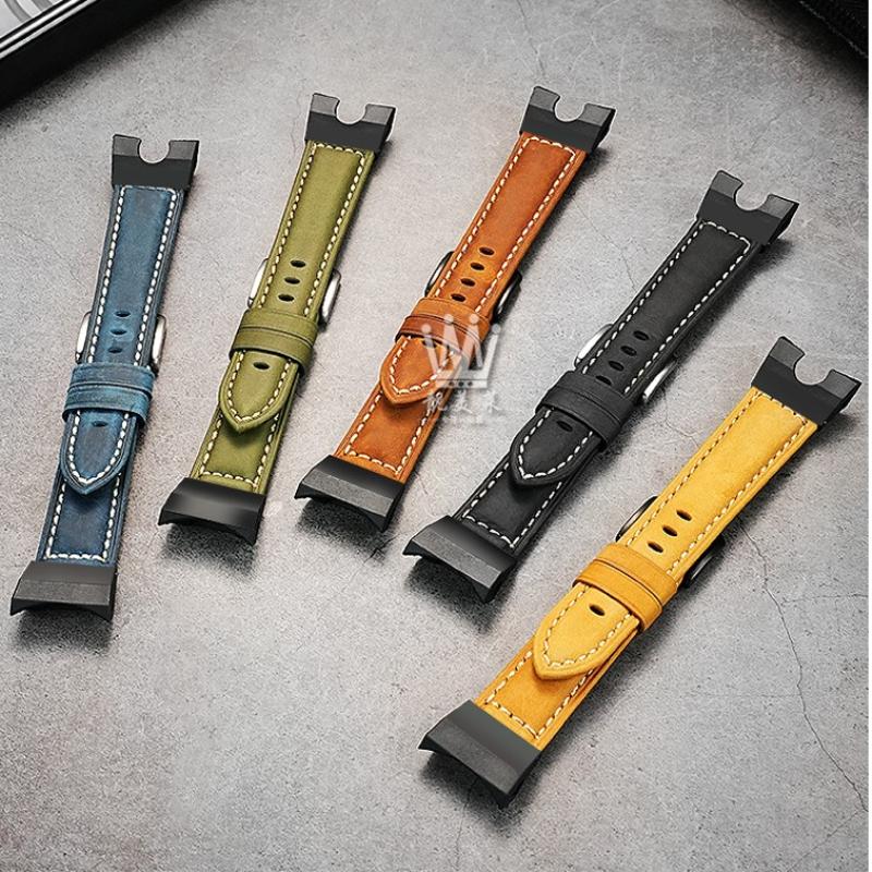 GG-B100 Bracelet de montre en cuir de vachette italienne Pour Casio G-Shock Little Mud King GG B100 Bracelet vintage en cuir véritable pour homme