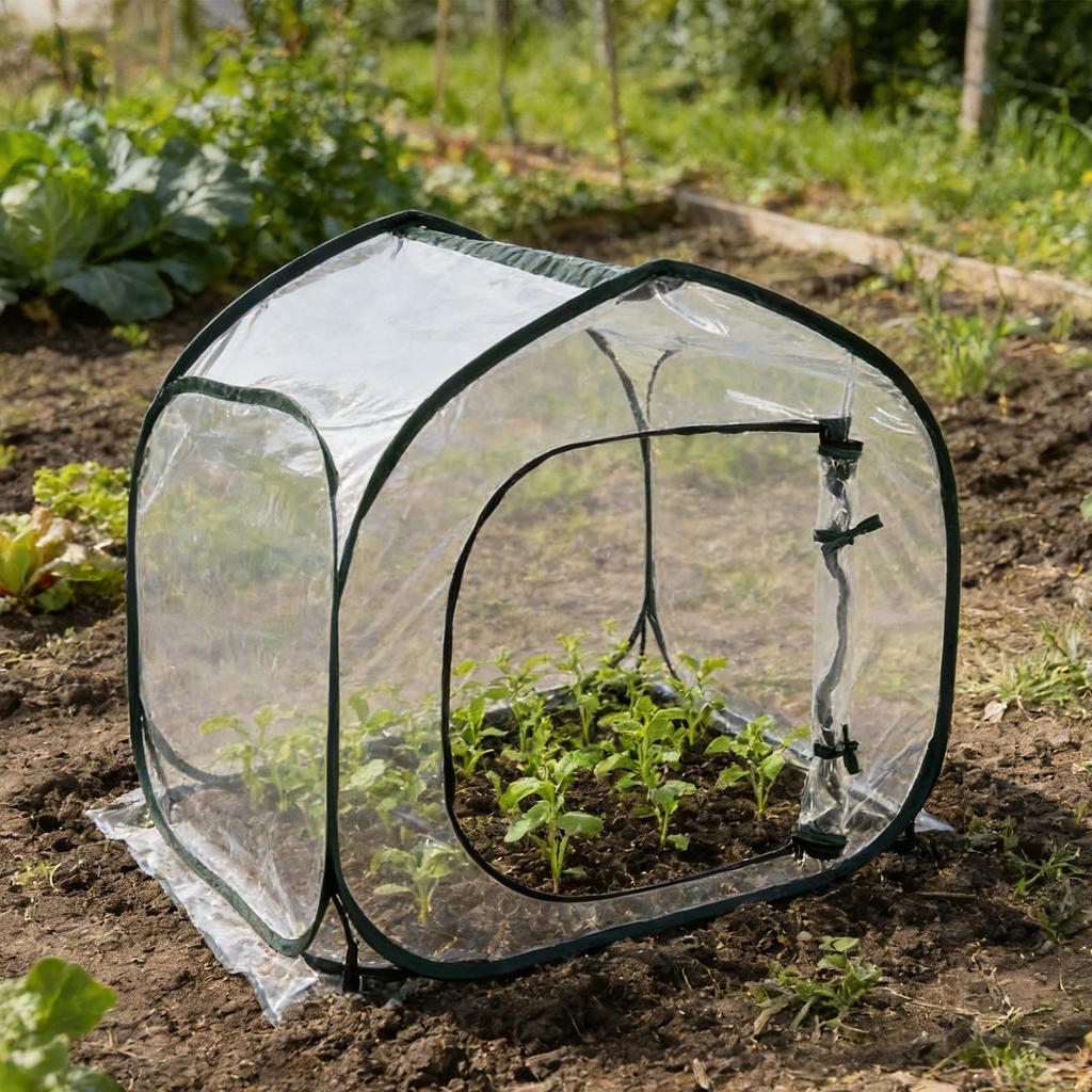 Estufa Instantânea Transparente com Zíper para Clima Frio Estufa Pop-Up Instantânea Para Canteiros de Morango Pátios Pomares Jardim