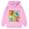 New Super Kitten Cartoon Cute Printed Children's Warm Pullover Hoodie Autumn Winter Outdoor Comfort Hoodie for Boys and Girls