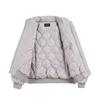 Winter Oversized Cotton Puffer Jacket Men Women Warm Thick Box Fit Stand Collar Casual Outerwear In Gray Black Purple