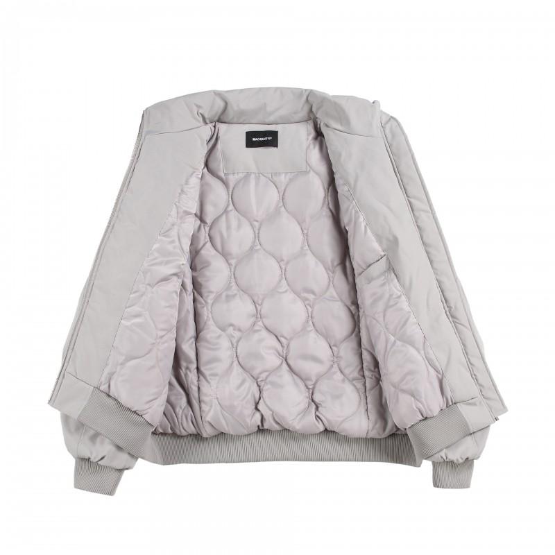 Winter Oversized Cotton Puffer Jacket Men Women Warm Thick Box Fit Stand Collar Casual Outerwear In Gray Black Purple