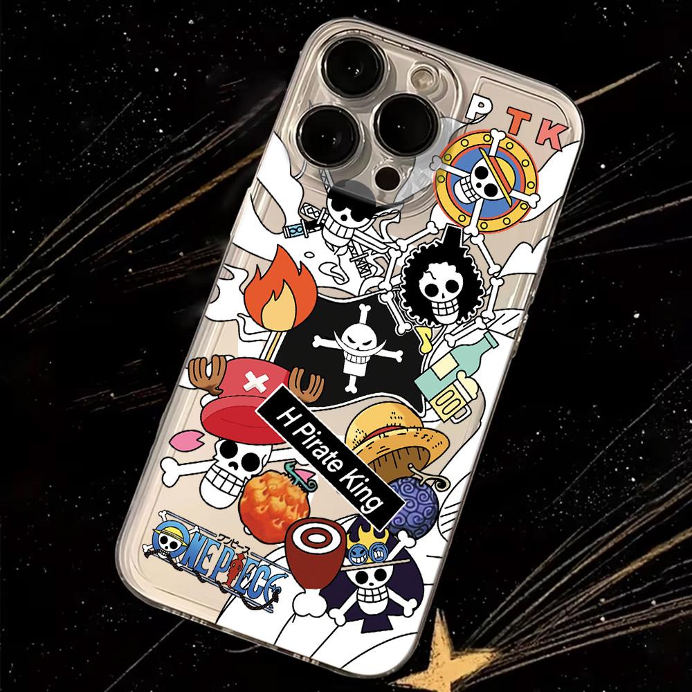 Anime Ones Pieces Luffys Magnetic Phone Case for Samsung Galaxy S25 S24 S23 S22 S21 S20 FE Edge Plus Ultra 5G Soft Clear TPU