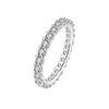 Baby s Breath Women s Real Diamond Band Ring Light Luxury Fashion Single Row Full Paved Diamond Finger Ring Jewelry