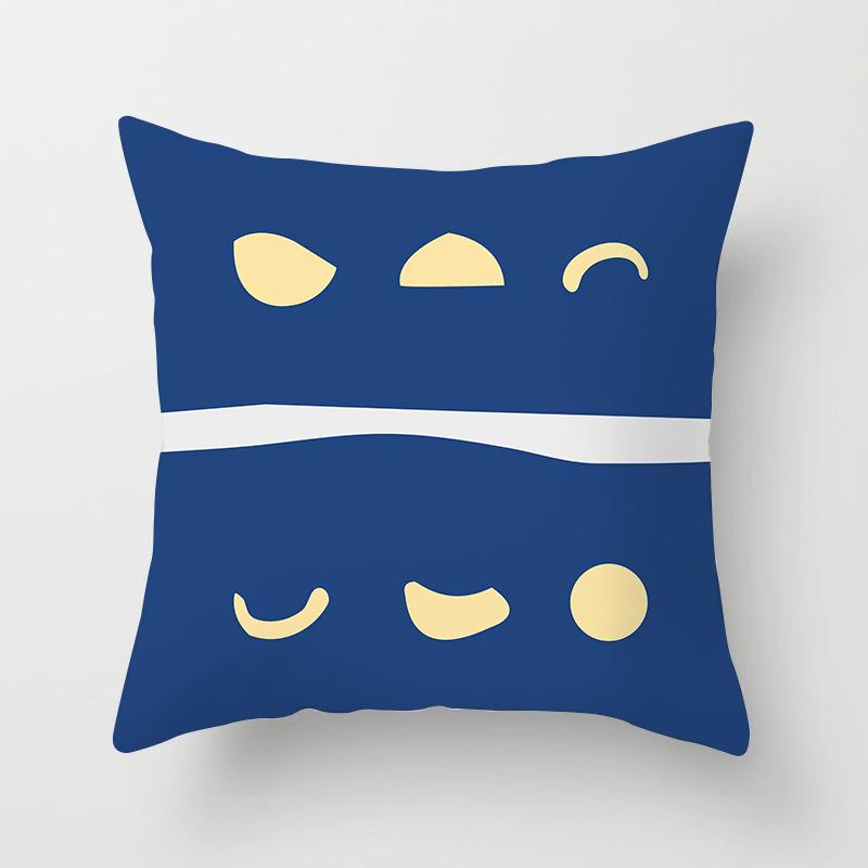 Nordic Ins Style Small Fresh Pillowcase Abstract Plant Flower Scenery Sunset Car Sofa Cushion Cushion Cover