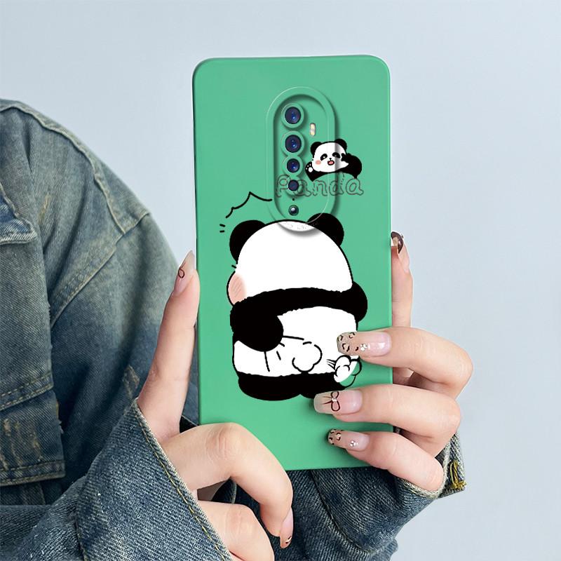 For OPPO Reno 2 Phone Case Reno2 CPH1907 Cover Soft Silicone Cute Cartoon Panda Flower Boys Girls Shell Protective Funda Casing