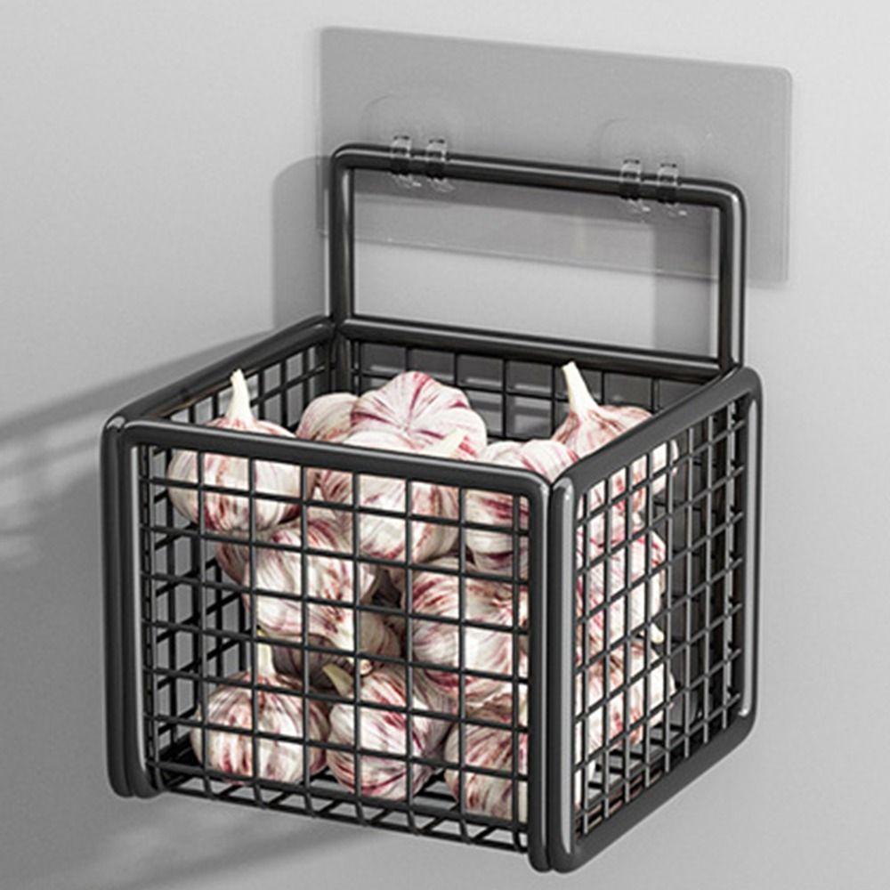 Carbon Steel Kitchen Storage Shelf Wall Mounted Sundry Storage Case Kitchen Accessories