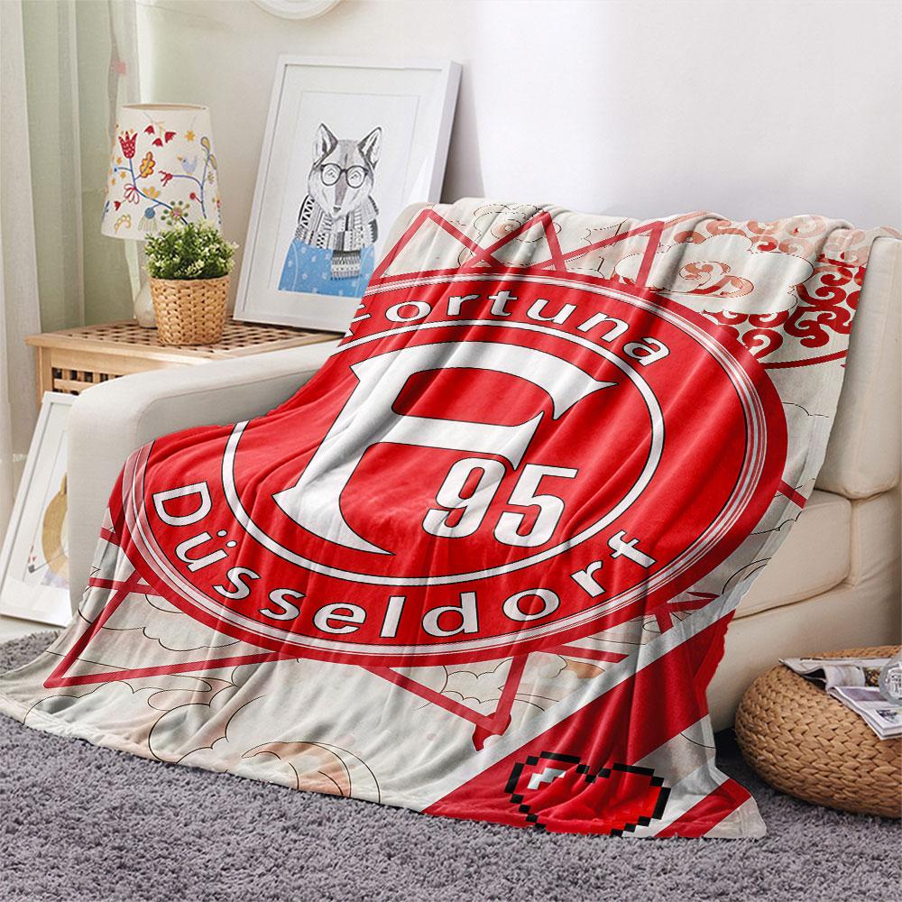 Fortuna Düsseldorf Logo Flanelldecke, Hohe Qualität, Bequem für alle Jahreszeiten, Heimdekoration, Wärme und Komfort