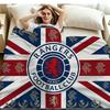 Rangers FC Print Flannel Blanket High Quality Warm Comfortable Cover for All Seasons Perfect for Gifts Home Decor