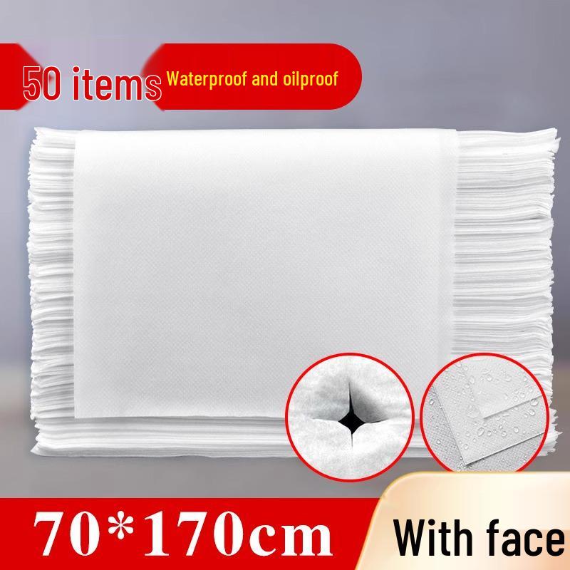 Thickened Non-Woven Disposable Bed Sheets - Breathable, Waterproof & Oil-Proof for Beauty Salons & Massage Tables