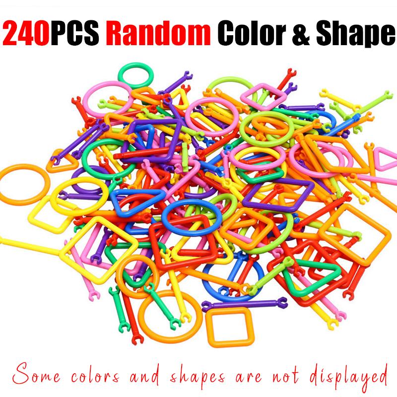 120-240PCS/Set Random Muti-color Assemble Building Rod DIY Design As You Want Creative Construction Game Party Gift Keepsake ZYF