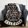 Customiz Name Personality Viking Sign Blanket Soft &Warm Sofa Office Bed Travel Lunch Break Blanket, Gift Suitable All Seasons