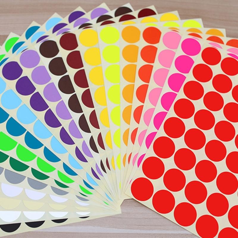 Sortierte Farben Runde Etikettenaufkleber für Geschenke Basteln Handgemacht Schreibwaren Blumenaufkleber Kreis Sträuße Aufkleber