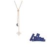 Swarovski Symbolica Y-förmiger Stern Mond Schneeflocke Dunkler Farbverlauf Metall Halskette Damen Halskette 5494357