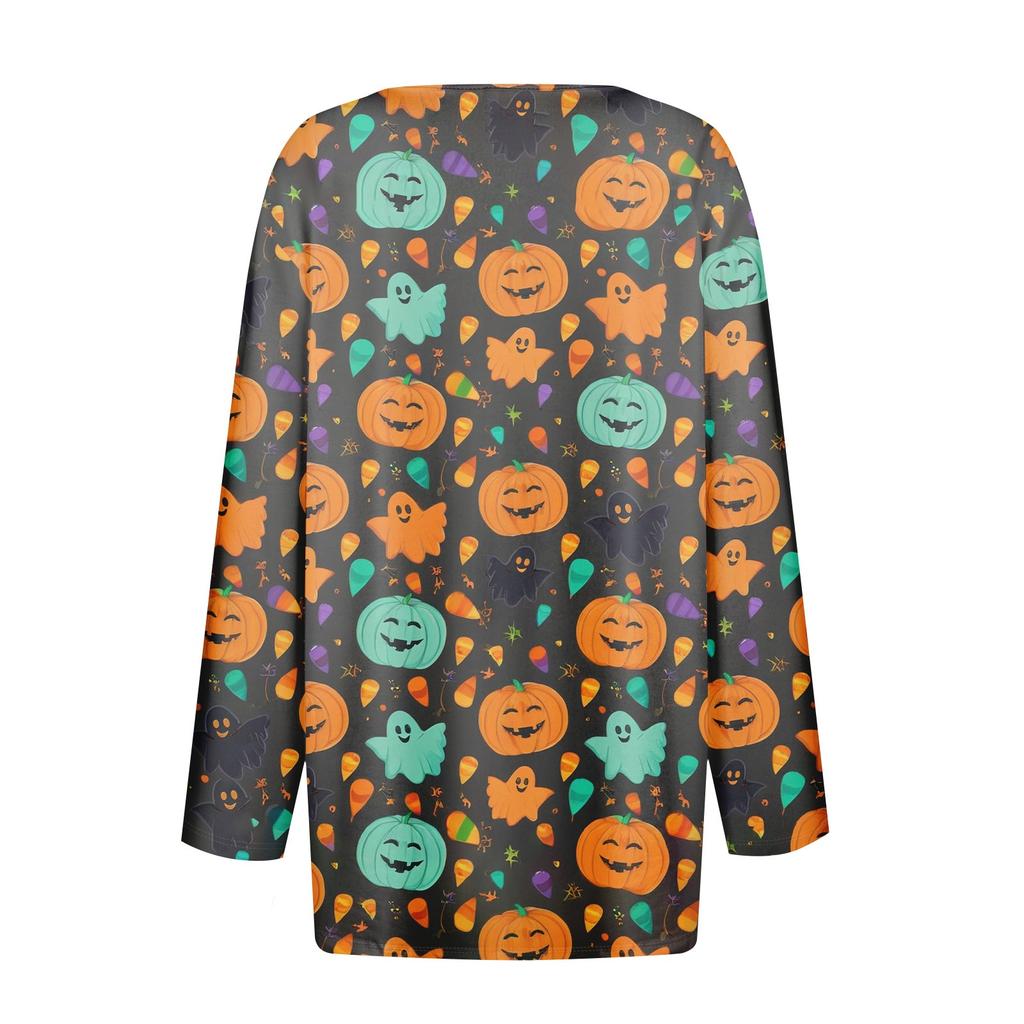 Women's Casual Fashion Sexy Comfortable V-Neck Halloween Seven Sleeve Top