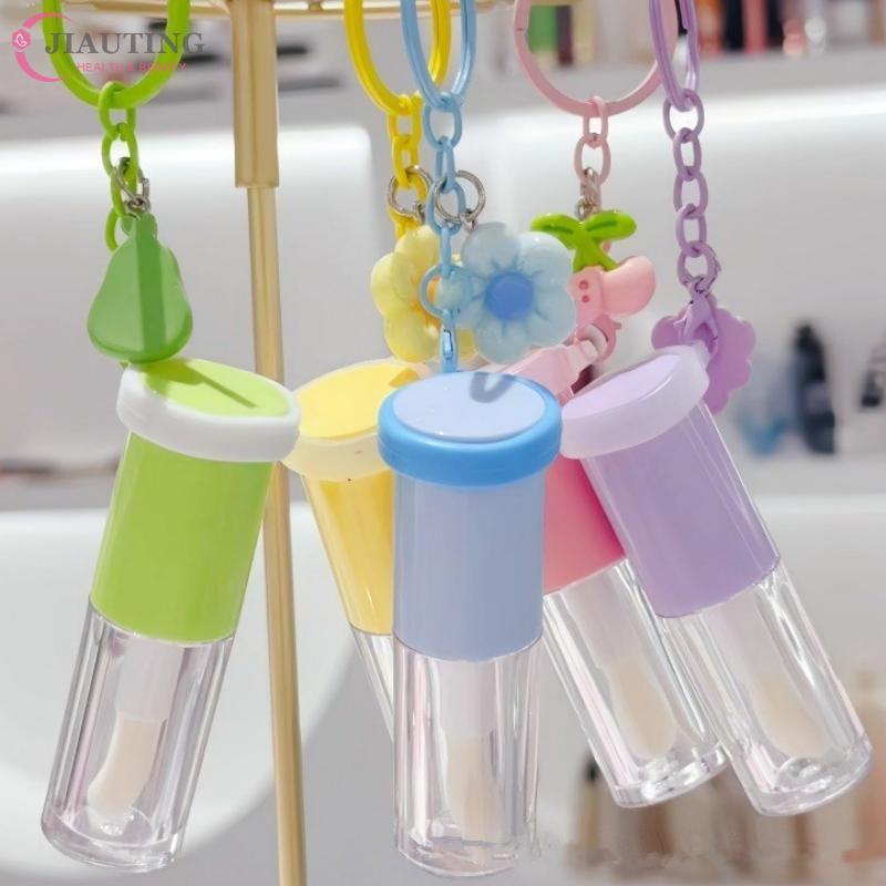 Lip Glaze Bottle With Keychain Big Wand Empty Lipstick Gloss Tube Refillable Liquid Container Bottle Lip Gloss Sample Bottle