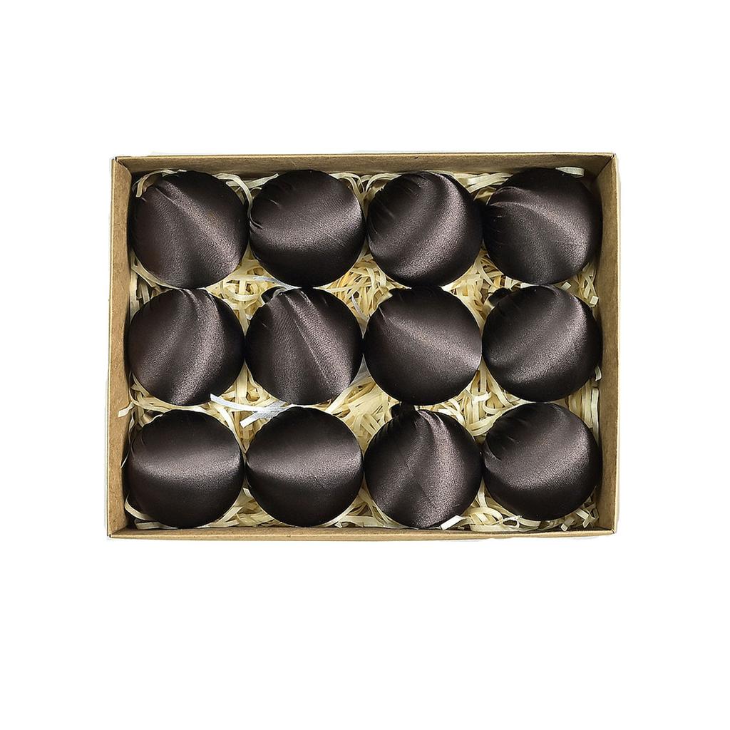 Glossy Velvet Christmas Hanging Ball Ornaments Festive Atmosphere Christmas Tree Decoration Ball Satin Christmas Ball