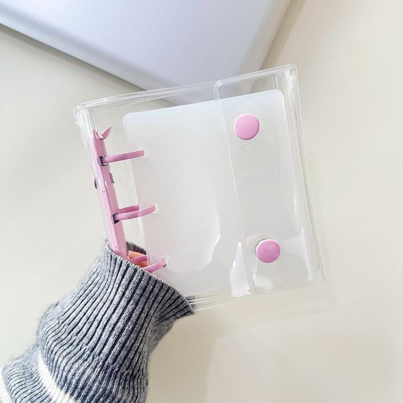 Ins Style Mini Wearable Nail Art Loose-Leaf Storage Transparent Pvc Nail Art Collection Booklet Frosted Baffle Sample Color Card