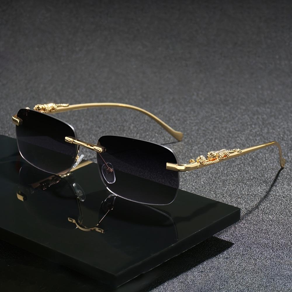 Narrow Fashion Glasses for Men Women Trendy Rectangle Metal Frame Classic Shades Decorative Eyewear
