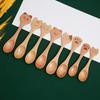 Creative Wooden Cartoon Spoon Small Wooden Spoon Honey Spoon Smooth Wooden Teaspoon Coffee Oval Wooden Spoon