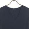 Theory Made In Japan Wool Blend Long Sleeve V Neck One Piece P Black Women Used