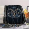 1Pc Satan's Pentagram Print Flannel Blanket, High quality Comfortable for All Seasons, Home Decor, Warmth and Comfort, Perfect for Christmas Gifts137