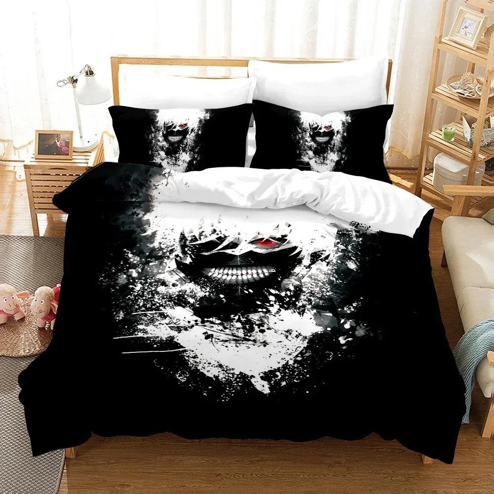 3D Printed Tokyo Ghoul Kaneki Ken Bedding Set Duvet Cover Double Twin Full Queen King Size for Adult Kids