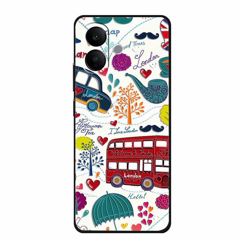 3D Embossed Case For Vivo V60 lite V2530 Phone Case Shockproof Silicone Soft Coque For Vivo V60 lite 2025 Back Cover Case Funda