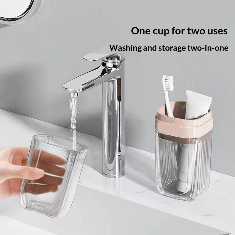 1Pcs Transparent Portable Toothbrush Toothpaste Case Family Travel Business Trip Acessories Storage Box Toothbrush Containers