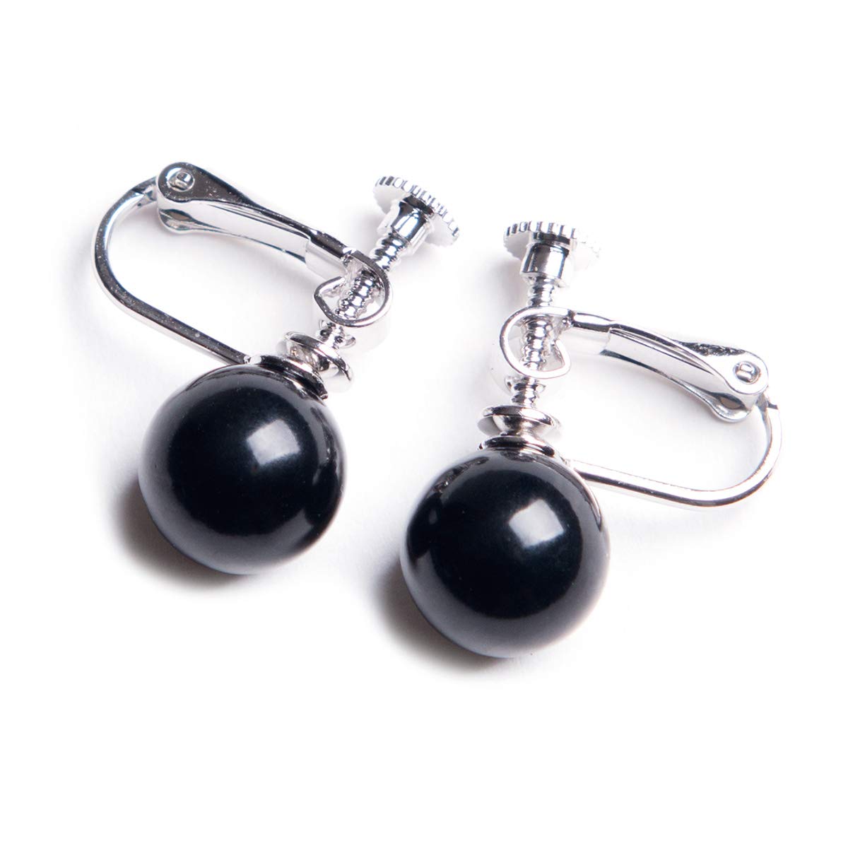 

Сережки-джети 10 мм Вироблено в Японії Натуральний чорний джет Формальні (Чорний, як смола)