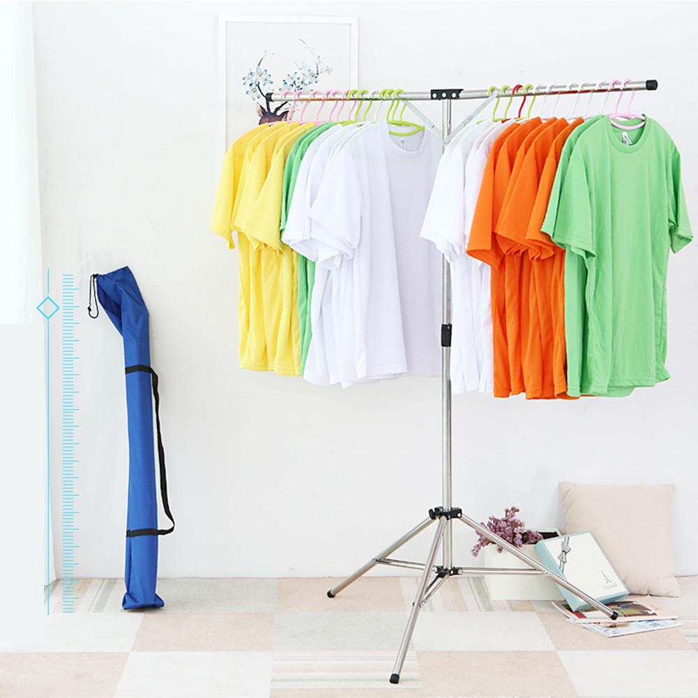 Portable Collapsible Indoor Simple Hanging Rack Stainless Steel Folding Drying Rack Travel Balcony Give Handbag Easy Fabulous