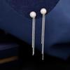 S925 Silver Pearl Tassel Stud Earrings: Elegant, Face-Slimming Accessories