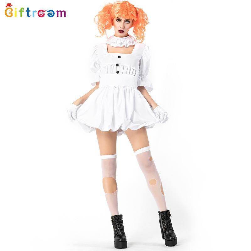 Masquerade Orgy Party Clothes Adult, Female Clown Clothes Tops Skirts Suits