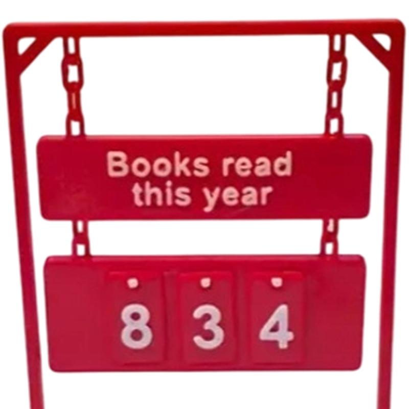 Hanging Book Counter Decoration With Number Display And Storage Drawer For Reading Tracking Accessories Book Lover Gift