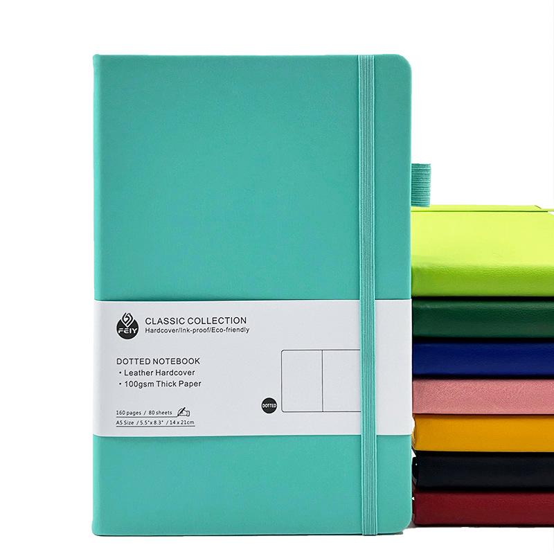 A5 Dot Grid Notebook with Strap - Premium Office & Student Planner Diary