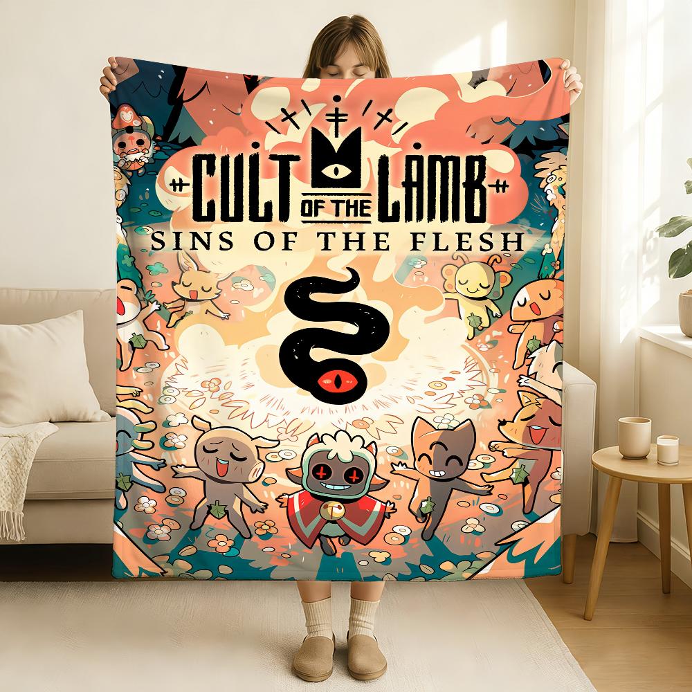 Hra Cult Of The Lamb Deku Měkká a šetrná k pokožce Pro Pohovku Postel Dřímání Přehoz Na Postel Pro Všechna Roční Období Přikrývka