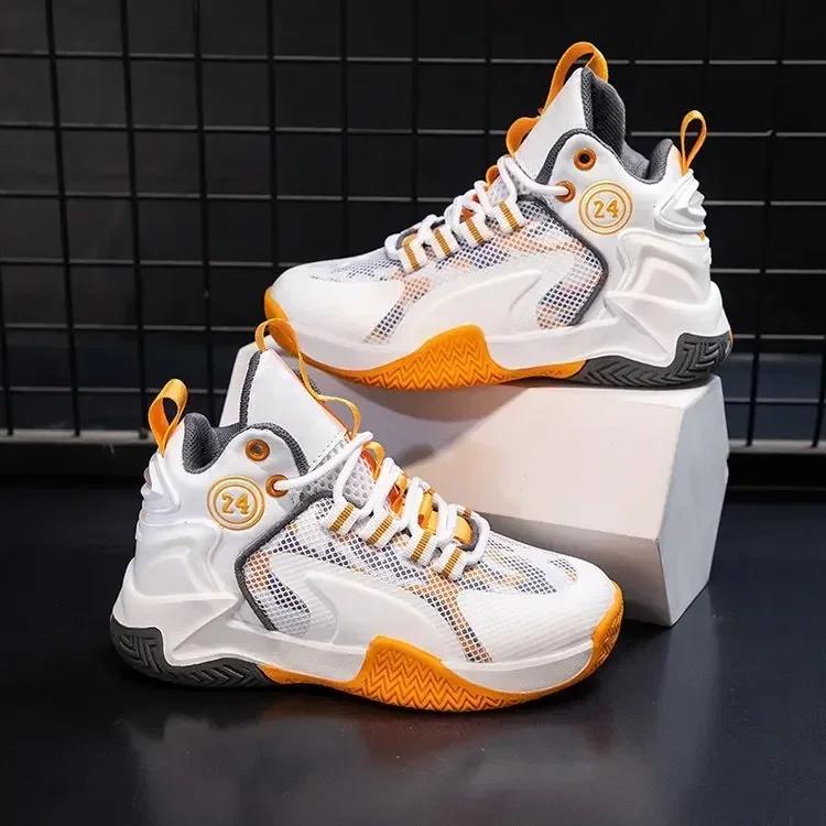 

Children Basketball Shoe Casual Sneakers for Boy Kid Anti-slippery Mesh Breathable Running Shoe Tenis Infantil Menino Zapatillas 32 insole 19.5cm золотой