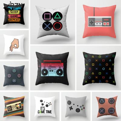 Videospiel-Deko-Kissenbezug, Retro-Polyester-Kissenbezug, Sofa, Couch, Bett, Sitz, Wurfkissenbezug, Spiel-Fan-Geschenk, 45 x 45 cm