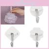 Plastic Compact Sticky Hook Rounded Design Bathroom Kitchen Decoration Storage