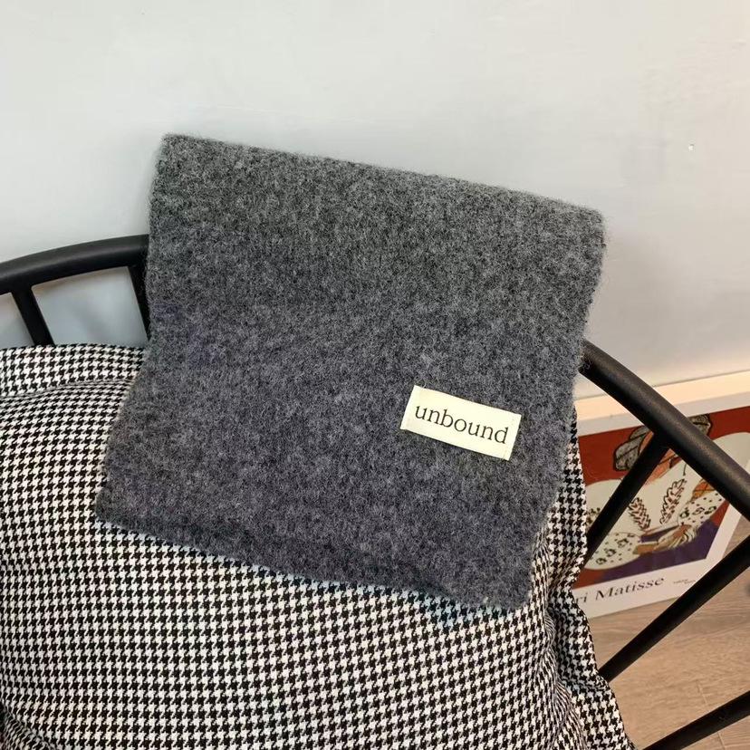 

Настоятельно рекомендуется! Корейский вязаный шарф из смеси шерсти «Тондэмун» — зимний однотонный шарф в корейском стиле