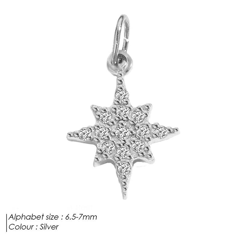 Europäischer & Amerikanischer Vollpavé Diamant Edelstahl Buchstabenanhänger mit DIY Zirkon Halskette & Armband Optionen