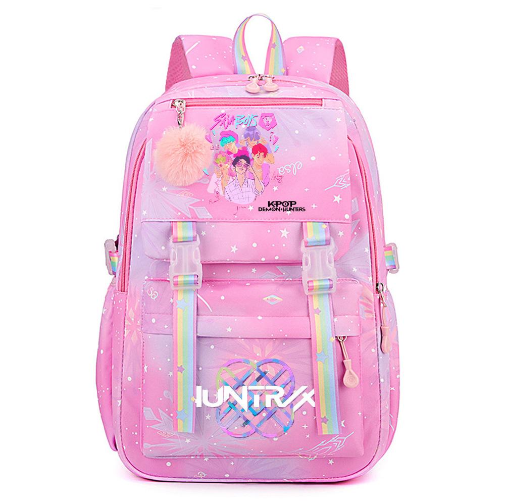 Anime K-Pop Demon Hunters Printed Large Capacity Waterproof Backpack Teenger Student Girl Boy Schoolbag Bookbag Women Large Capacity Travel Bag Gift