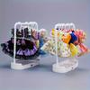 Handicrafts Doll Clothing and Shoe Storage Rack Set 1 Display Cabinet+6 Hooks Doll Collector Rotating Storage Rack