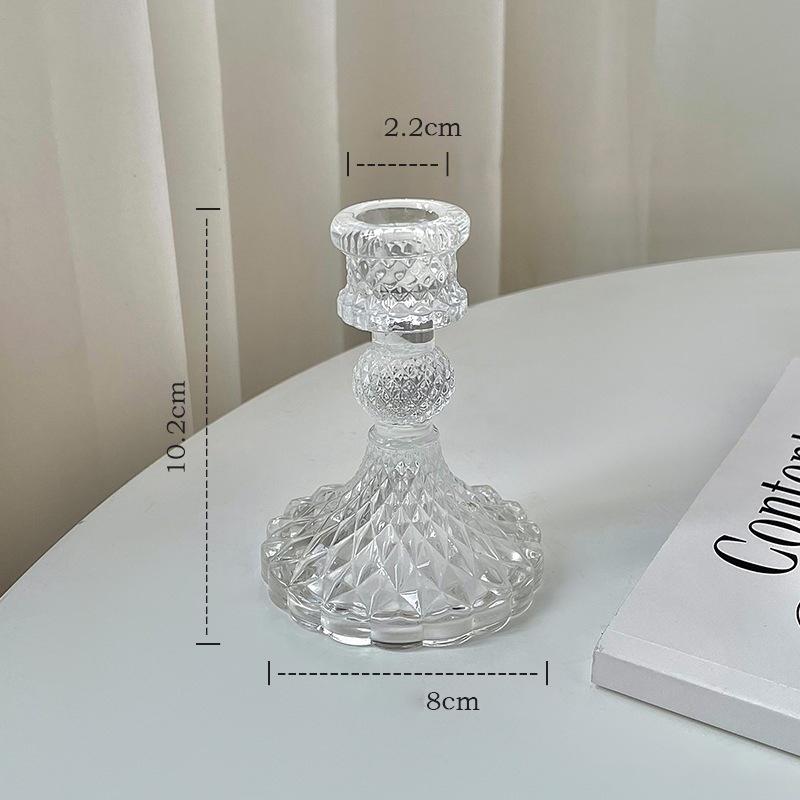 

Luxury Retro Crystal Glass Candle Holder Aromatherapy Home Dinner Party Wedding Table Centerpiece Festival Gift Decor Stand