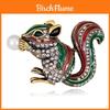 Fashion Squirrel Brooch Alloy Enamel Pin Cute Animal Accessory For Women