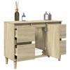 VidaXL Sink Cabinet Sonoma Oak 80x33x60 Cm Engineered Wood, Bathroom Sink Cabinet, Sink Unit for Room 849665