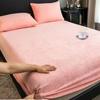 Vintervarm solid flanell elastisk bånd Lakenmadrassbeskyttertrekk Supermyk Koselig kingsize dobbeltseng laken uten putevar