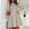 Elegant Style Long Sleeve Waist-length Dress Women's 2025 Autumn Winter