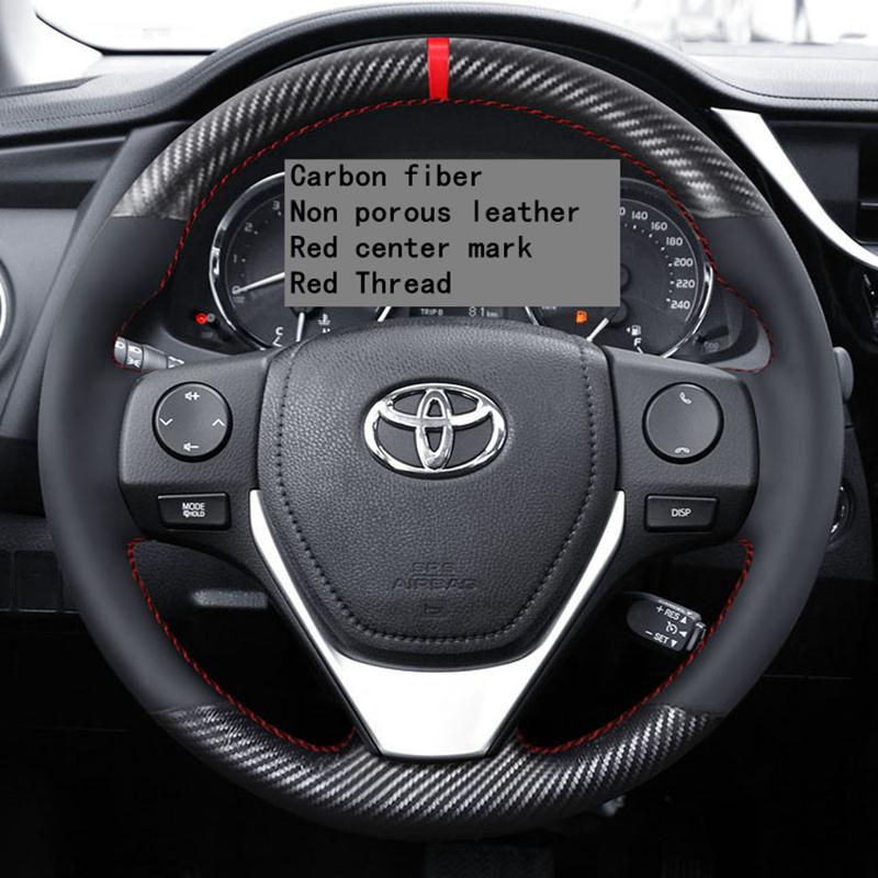 Custom Car Steering Wheel Cover 100% Fit For Toyota 2013-2018 Corolla 2014-2019 Corolla iM (US) 2017-2018 Auris Car Accessories